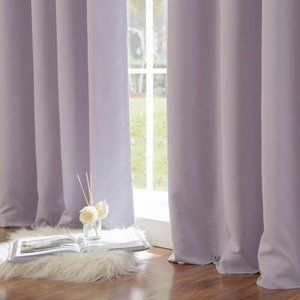 Set of 2 Blackout Thermal Lilac Curtains